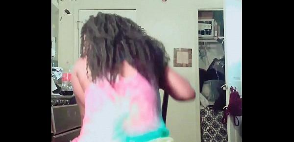  Wildcat in colorful thong 7 rings twerk video